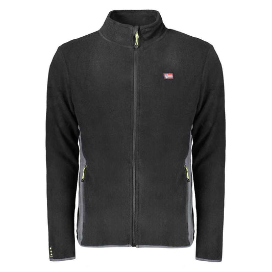 Black Polyester Mens Sweatshirt