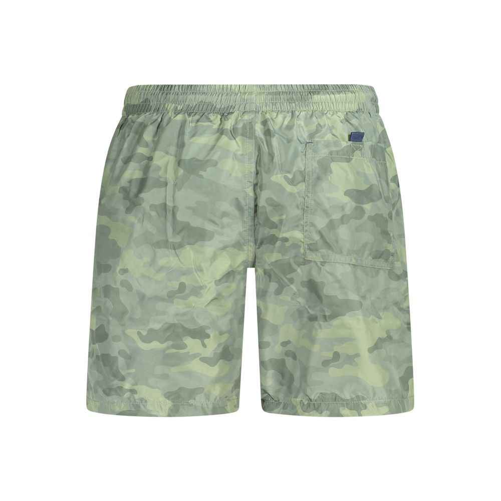 Green Polyester Shorts