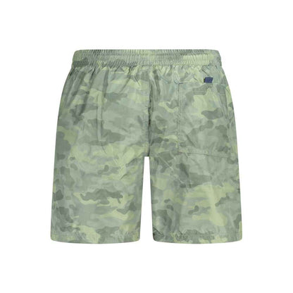 Green Polyester Shorts