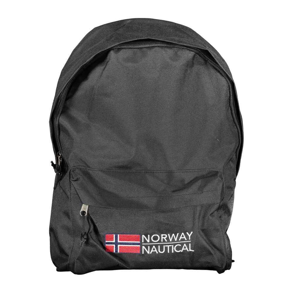 Black Polyester Men's Backpack
