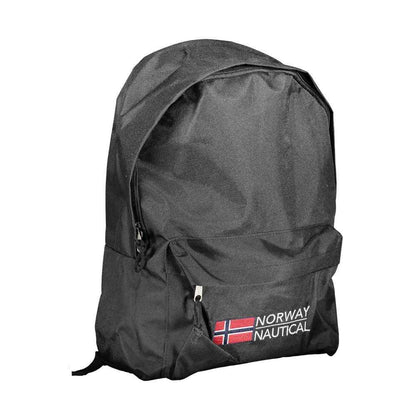 Black Polyester Men's Backpack