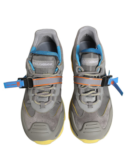Gray Airmaster Panelled Low Top Men Sneakers Shoes