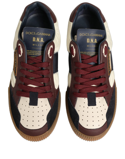 Multicolor Leather MIAMI Low Top Men Sneakers Shoes