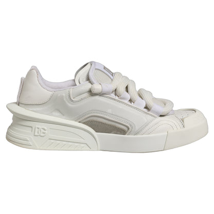 White Leather Portofino Space Sneakers Shoes