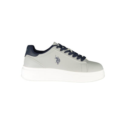 Gray Polyester Men's Sneaker