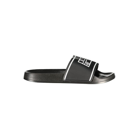 Black Polyurethane Men's Slipper