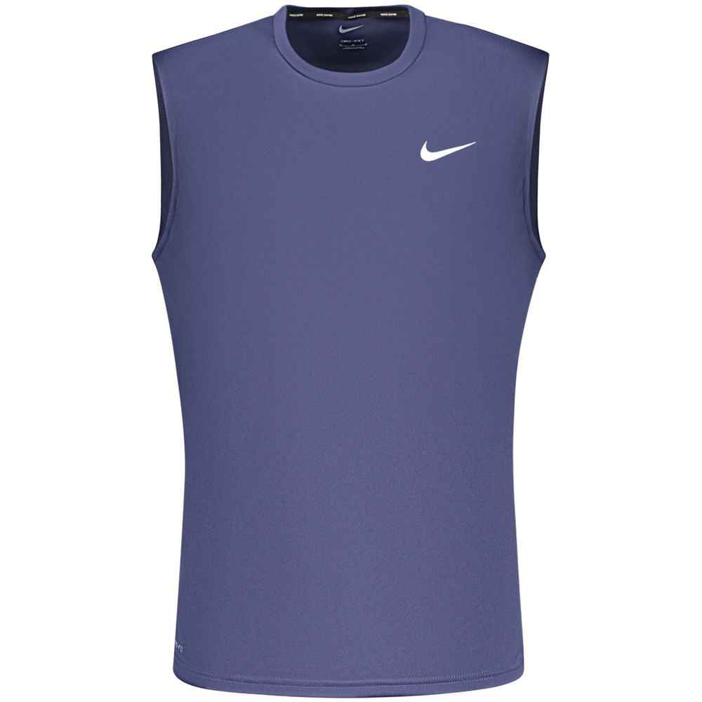 Blue Polyester Men's Tank