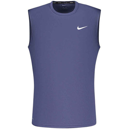 Blue Polyester Men's Tank