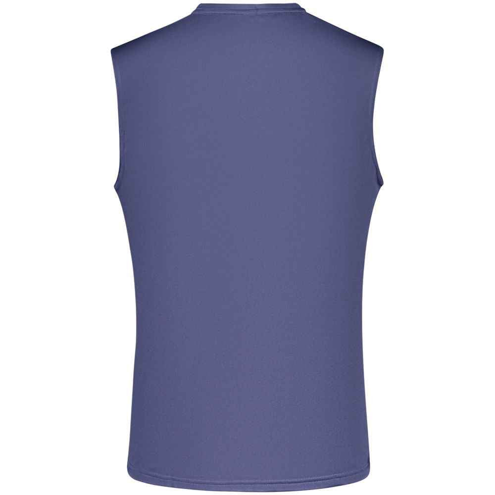 Blue Polyester Men's Tank