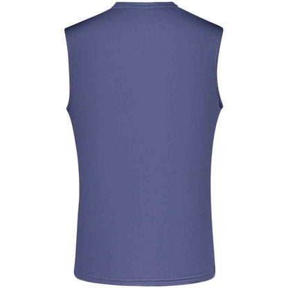 Blue Polyester Men's Tank