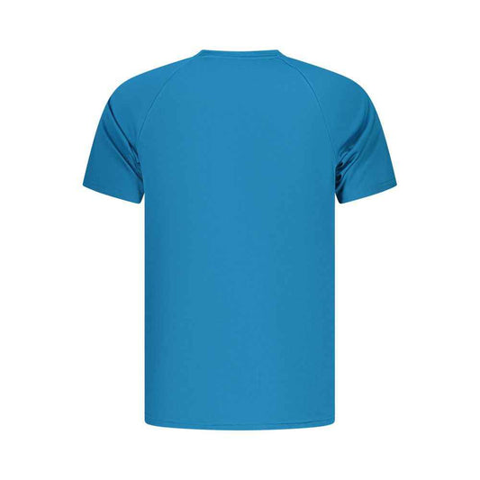 Blue Polyester Men's T-Shirt