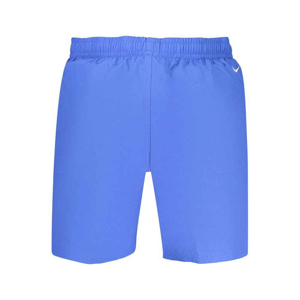 Blue Polyester Men's Swimwear