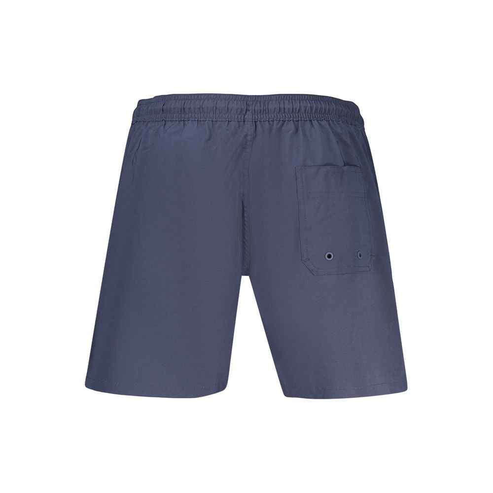 Blue Polyester Men's Swim Shorts