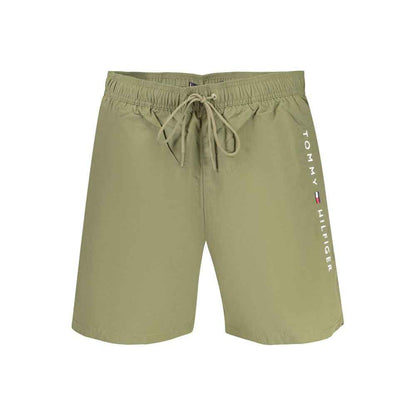 Green Polyester Swim Shorts
