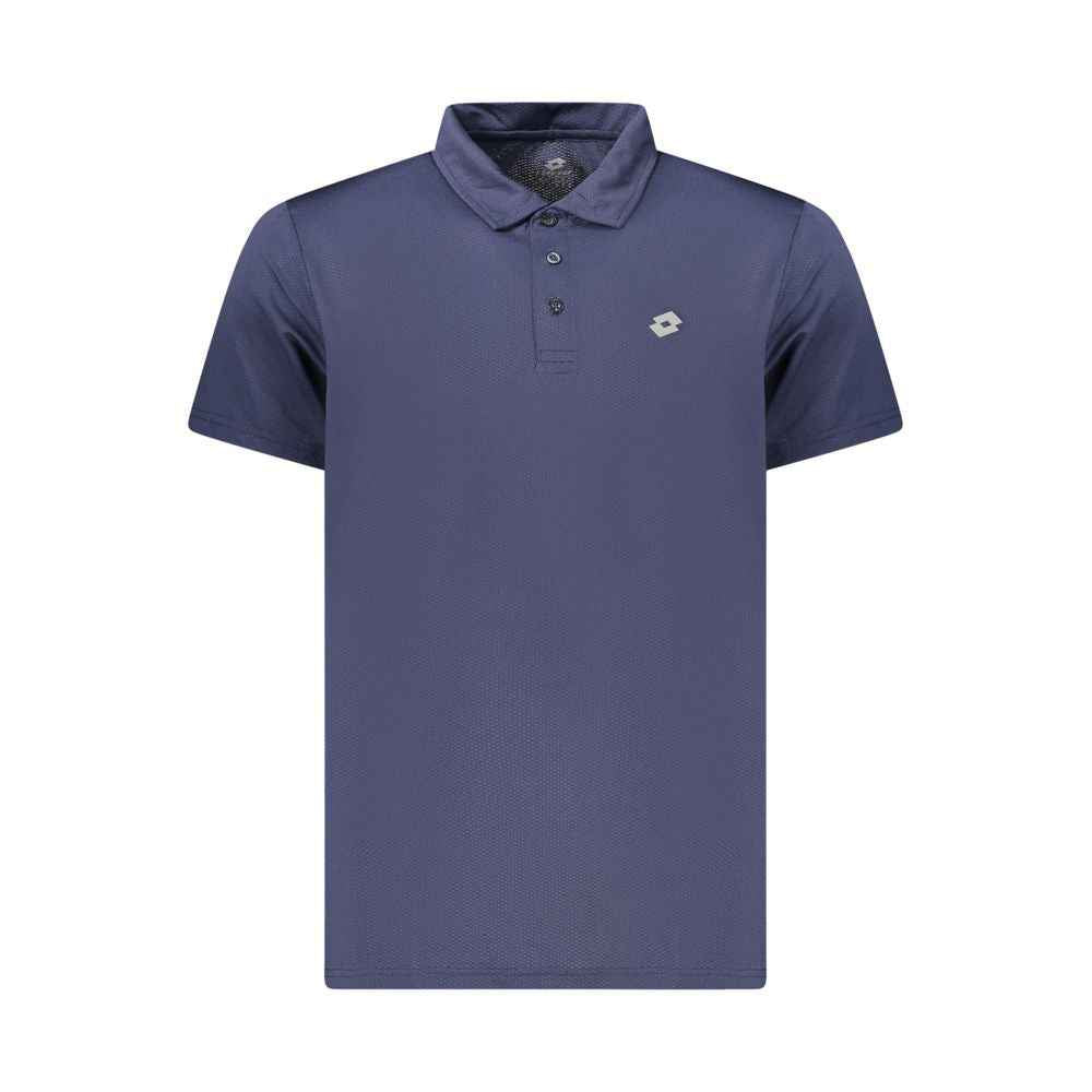 Blue Polyester Polo Shirt