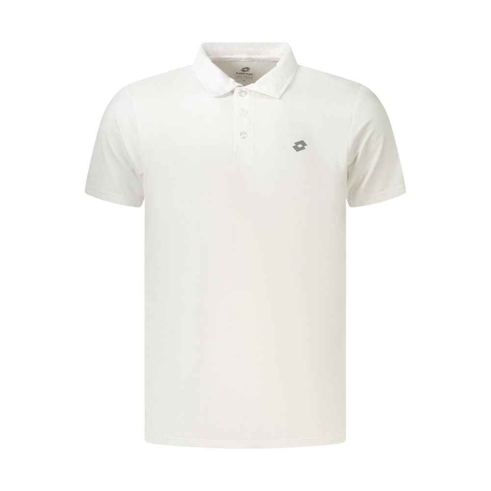 White Polyester Polo Shirt