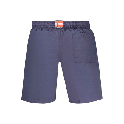 Blue Polyamide Men's Swimwear