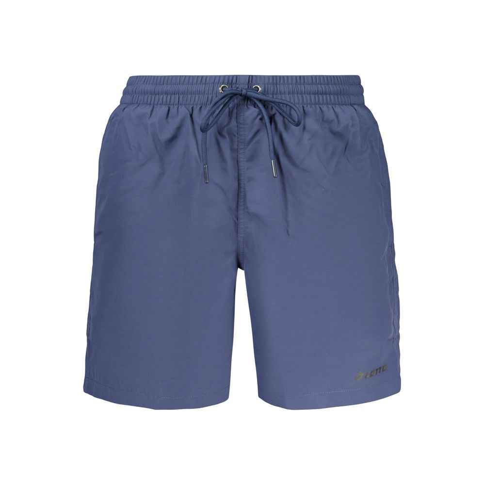 Blue Poliammide Men's Swimshorts