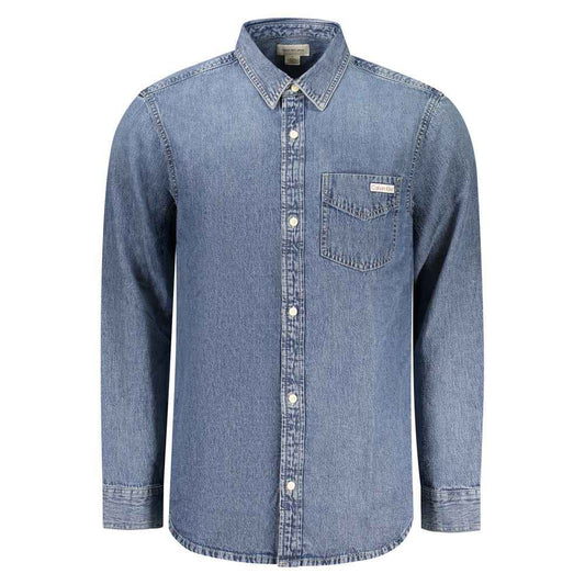 Blue Cotton Men's Shirt