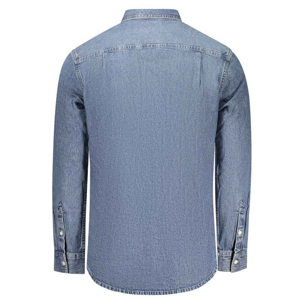 Blue Cotton Men's Shirt