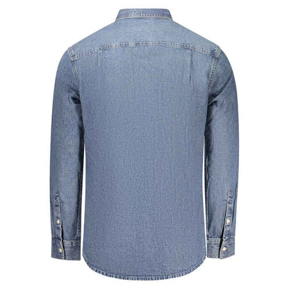 Blue Cotton Men's Shirt