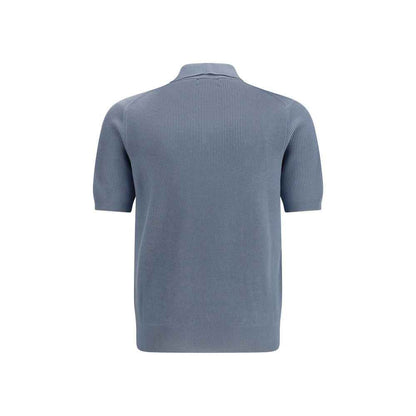 Blue Cotton Polo Shirt