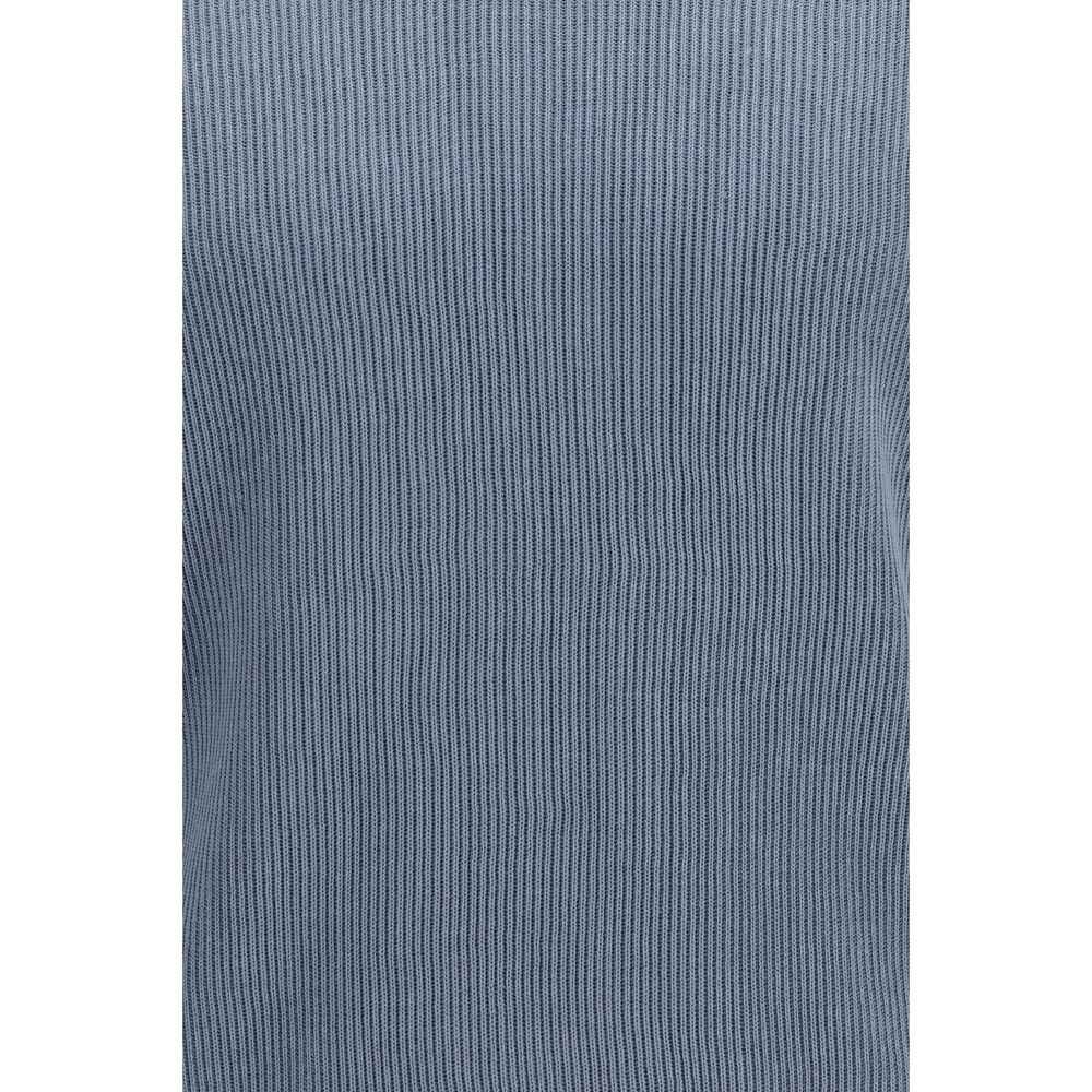 Blue Cotton Polo Shirt