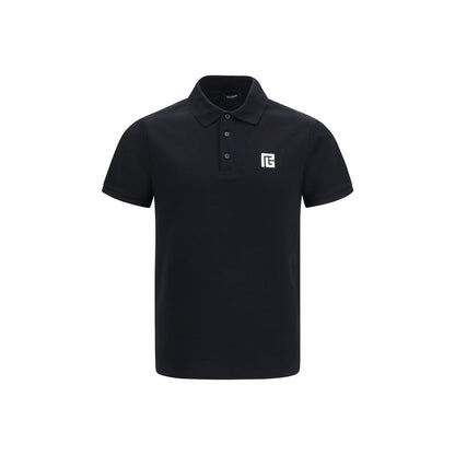 Black Cotton Polo Shirt