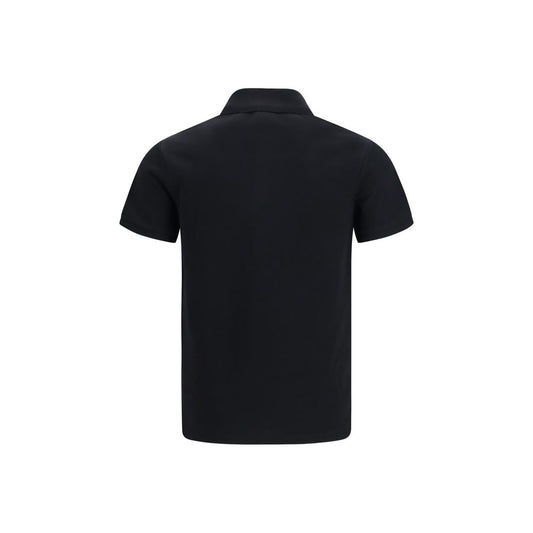 Black Cotton Polo Shirt
