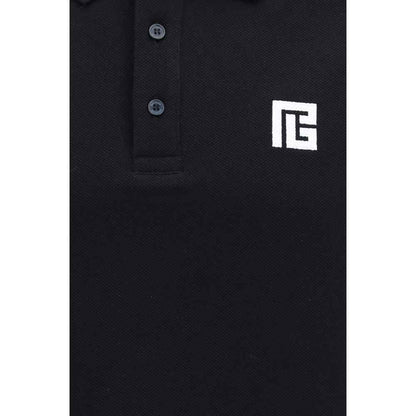 Black Cotton Polo Shirt