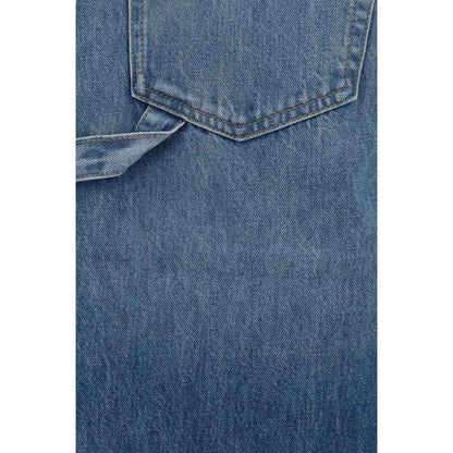 Blue Cotton Bermuda Shorts