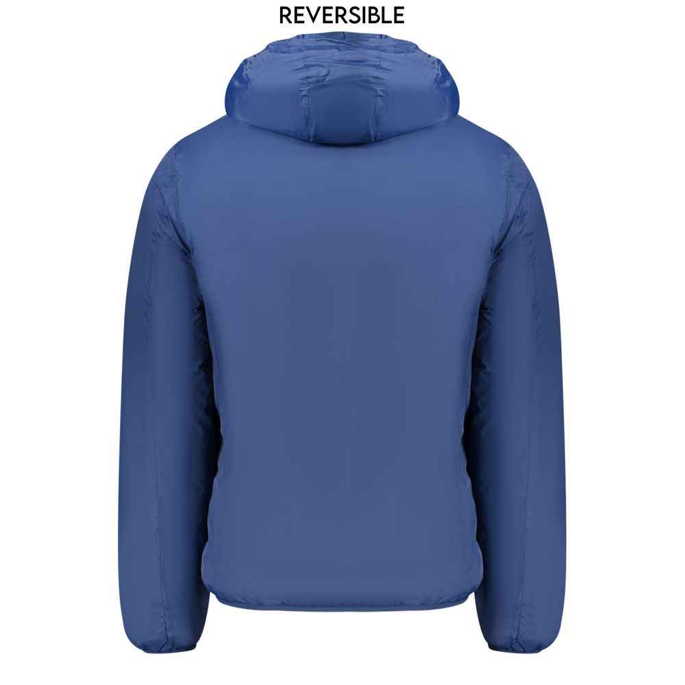 Blue Polyamide Men Jacket
