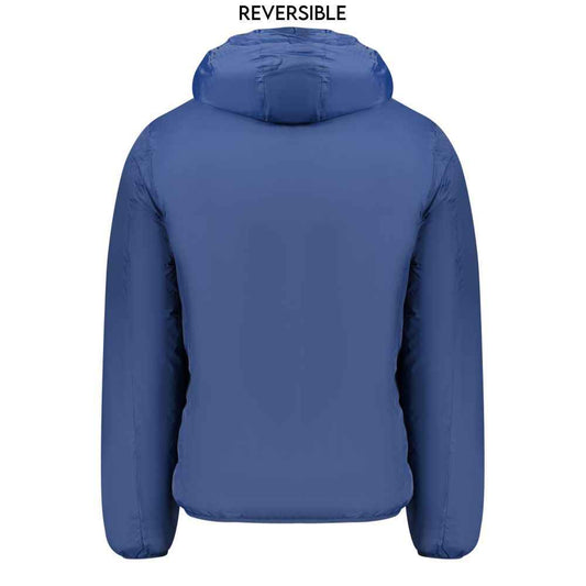 Blue Polyamide Men Jacket