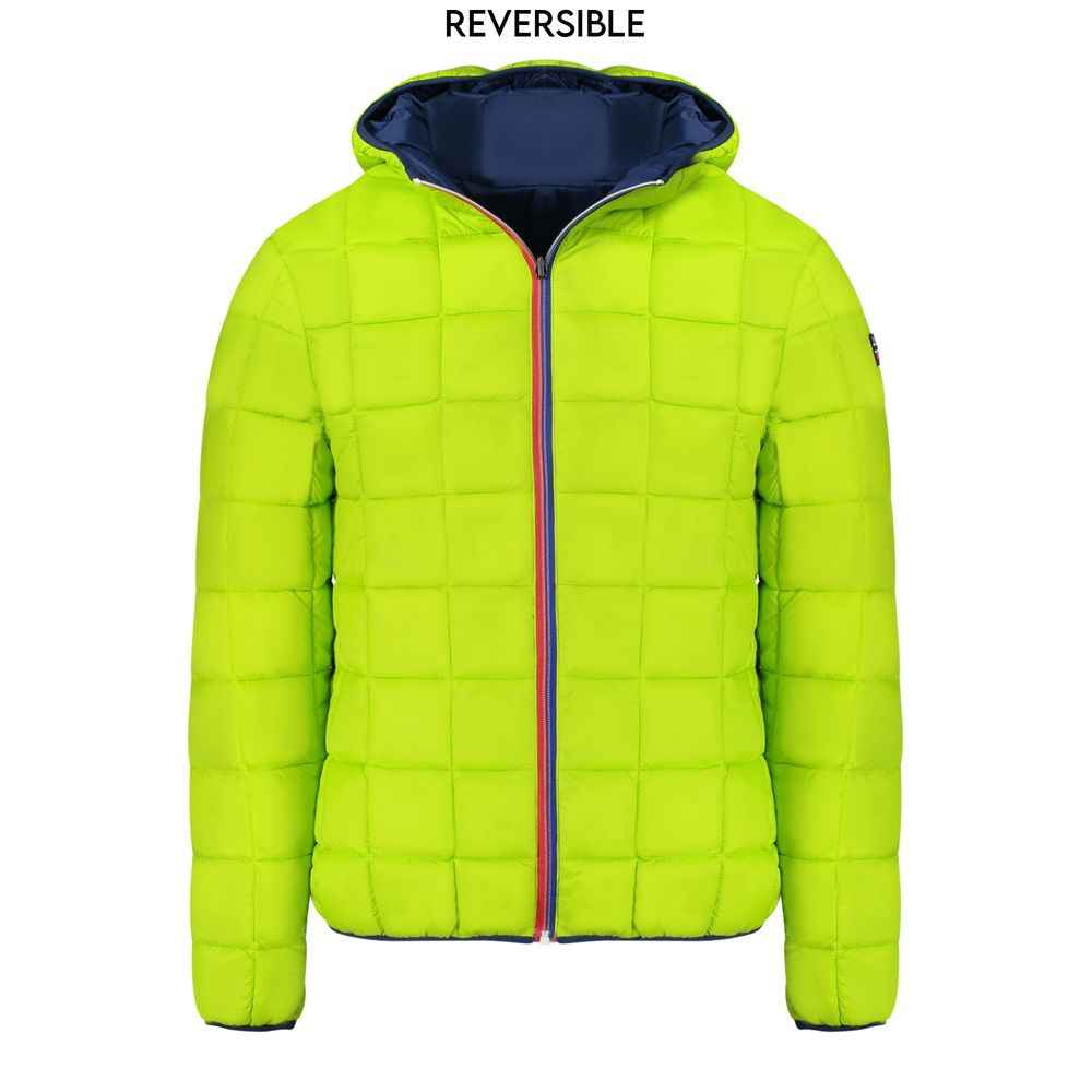 Blue Polyamide Men Jacket