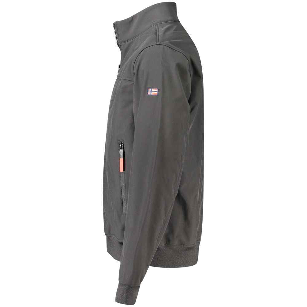 Black Polyester Men's Jacket