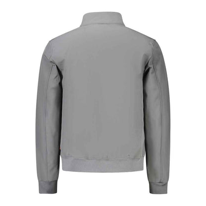 Gray Polyester Men's Jacket