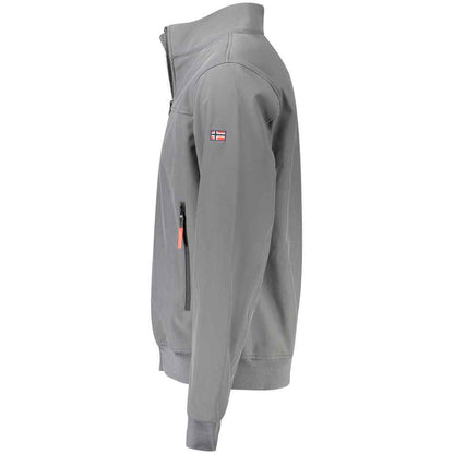 Gray Polyester Men's Jacket