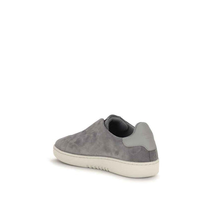 Gray Calf Leather Bos Taurus Low Top Sneakers