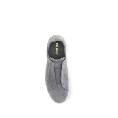 Gray Calf Leather Bos Taurus Low Top Sneakers