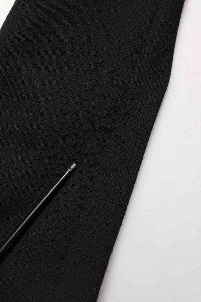 Black Logo Crest SingleBreasted Coat Blazer
