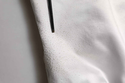 White DG Logo Polyester JerseyBomber Jacket
