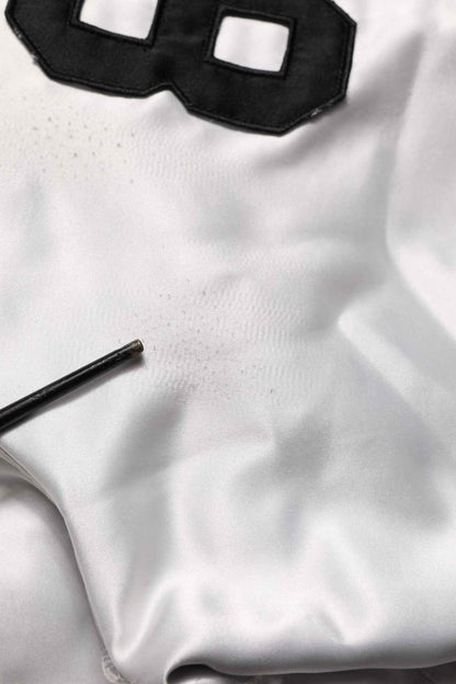 White DG Logo Polyester JerseyBomber Jacket