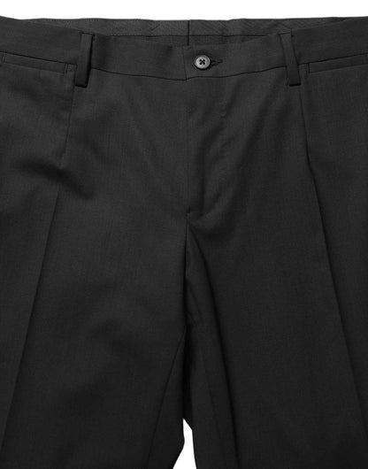 Black Wool Skinny Leg Dress Men Trouser Pants