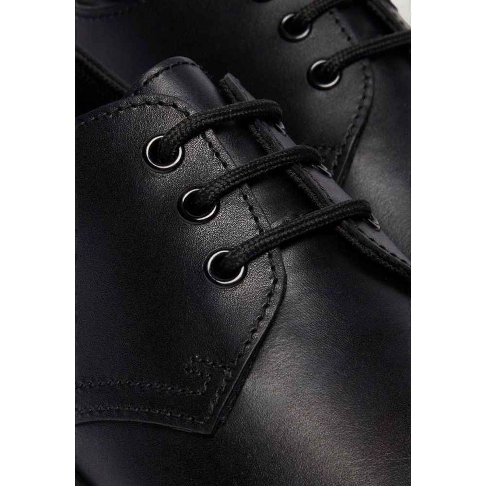 Black Leather Oxfords And Derbies