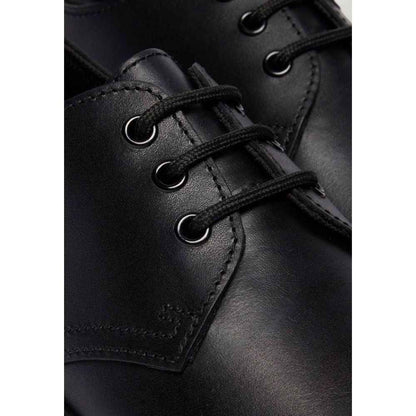 Black Leather Oxfords And Derbies