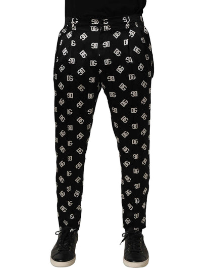Black Silk Skinny Leg Dress Men Trouser Pants