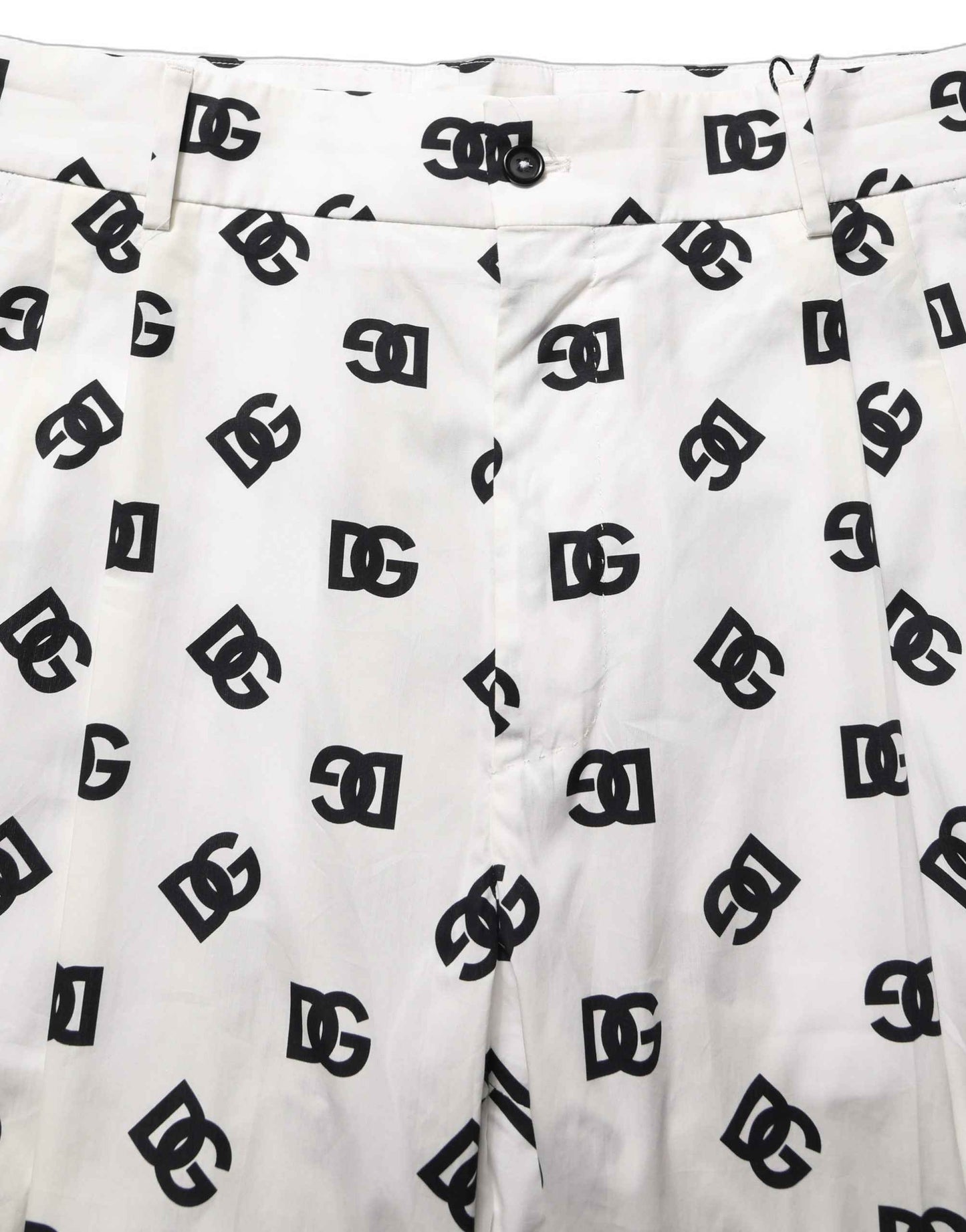 White Logo Skinny Leg Dress Men Trouser Pants