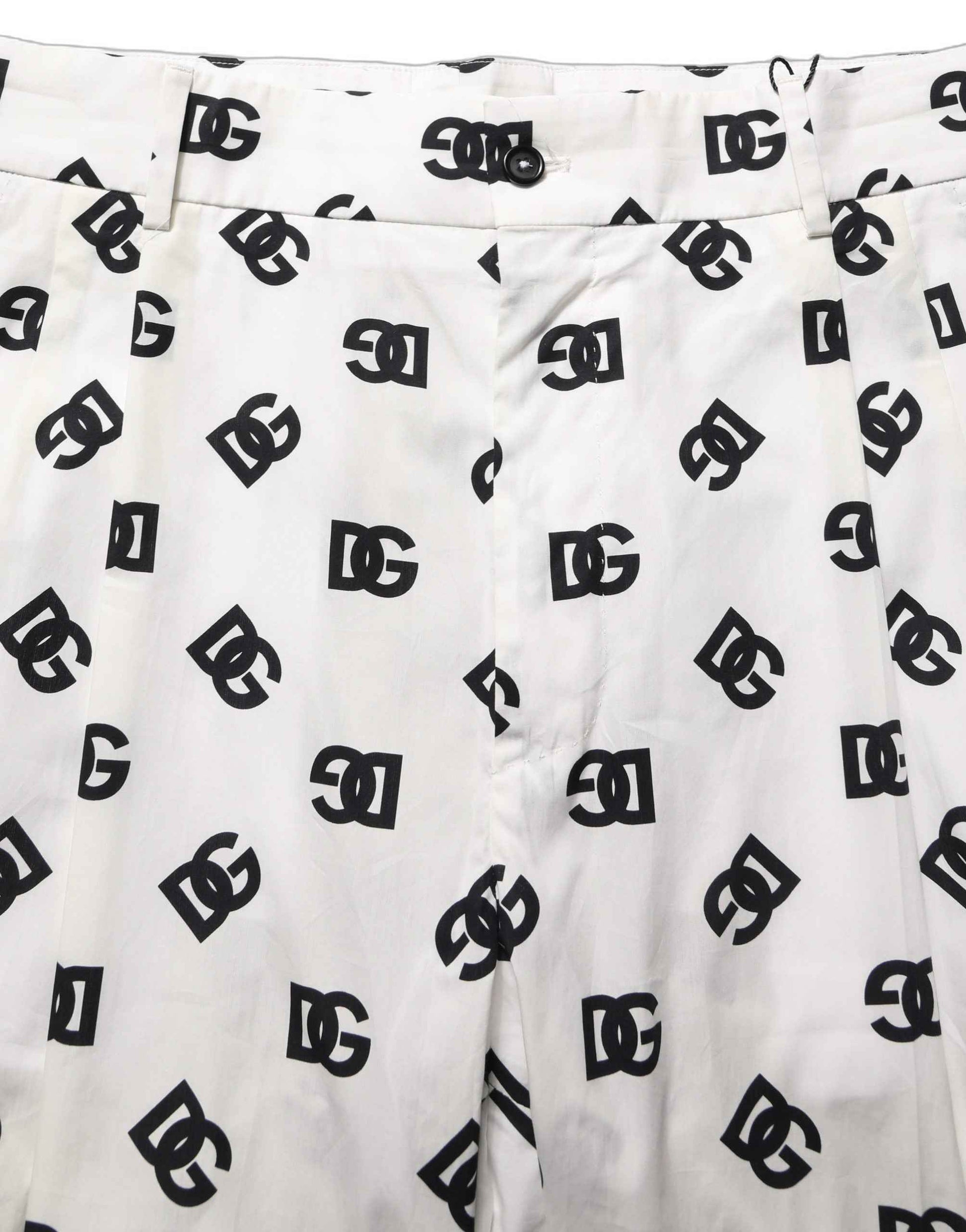 White Logo Skinny Leg Dress Men Trouser Pants