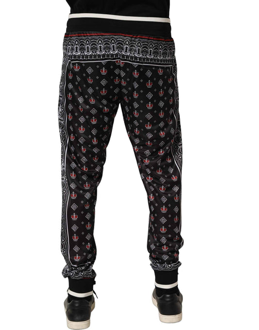 Black Bandana Crown Jogger Men Trouser Pants