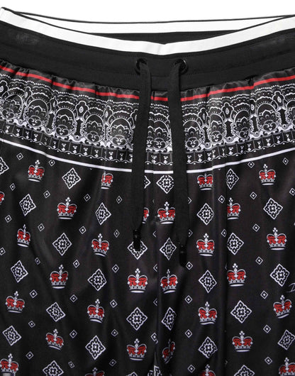 Black Bandana Crown Jogger Men Trouser Pants